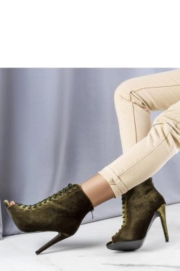 Zielone eleganckie szpilki z cholewką Amora - Solea Solea