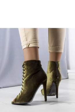 Zielone eleganckie szpilki z cholewką Amora - Solea Solea