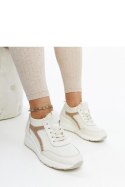 Beżowe sneakersy na koturnie Hermina - Solea Solea Beżowe sneakersy na koturnie Hermina - Solea Solea