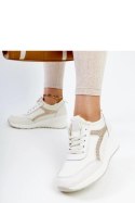 Beżowe sneakersy na koturnie Hermina - Solea Solea Beżowe sneakersy na koturnie Hermina - Solea Solea