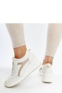 Beżowe sneakersy na koturnie Hermina - Solea Solea Beżowe sneakersy na koturnie Hermina - Solea Solea