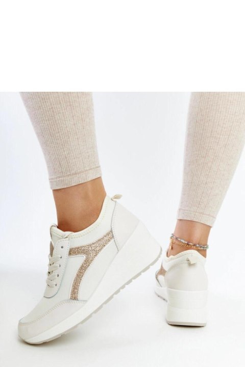 Beżowe sneakersy na koturnie Hermina - Solea Solea Beżowe sneakersy na koturnie Hermina - Solea Solea