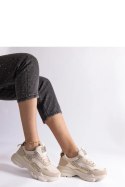 Beżowe sneakersy z brokatowymi wstawkami Clorinda - Solea Solea Beżowe sneakersy z brokatowymi wstawkami Clorinda - Solea Solea
