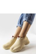 Beżowe wsuwane buty sportowe damskie Greco - Solea Solea Beżowe wsuwane buty sportowe damskie Greco - Solea Solea