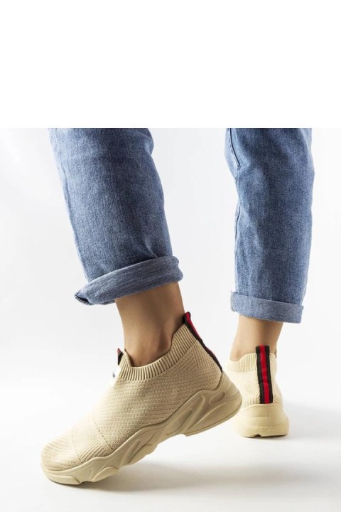 Beżowe wsuwane buty sportowe damskie Greco - Solea Solea Beżowe wsuwane buty sportowe damskie Greco - Solea Solea
