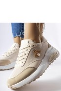 Beżowo-białe sneakersy z ozdobną nitką Acciano - Solea Solea