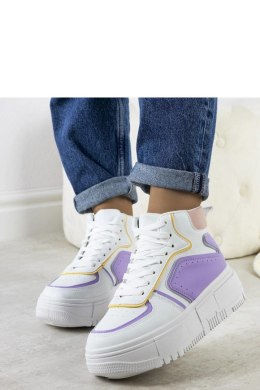 Białe-fioletowe sneakersy za kostkę Zetta - Solea Solea