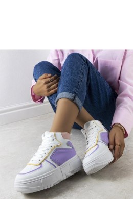 Białe-fioletowe sneakersy za kostkę Zetta - Solea Solea