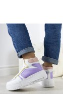 Białe-fioletowe sneakersy za kostkę Zetta - Solea Solea Białe-fioletowe sneakersy za kostkę Zetta - Solea Solea