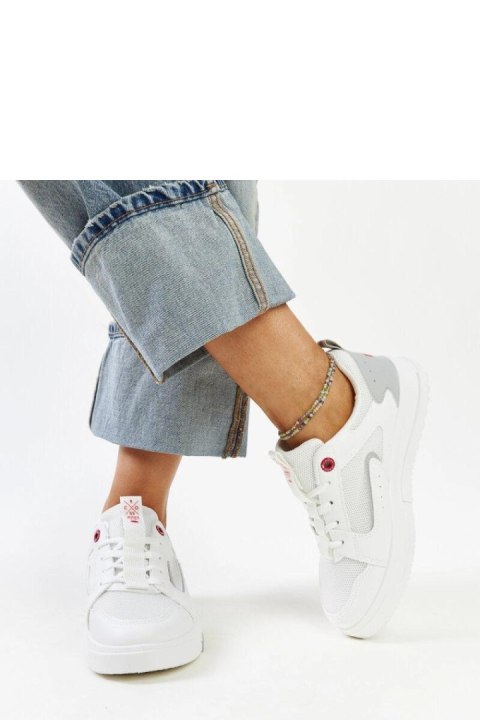 Białe sneakersy damskie CROSS JEANS - Solea Solea Białe sneakersy damskie CROSS JEANS - Solea Solea