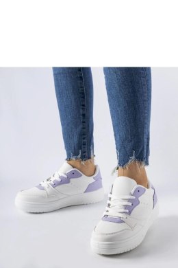 Białe sneakersy z fioletowym akcentem Fournie - Solea Solea