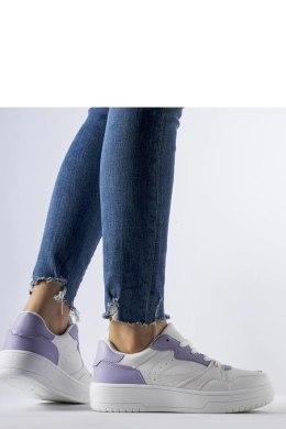 Białe sneakersy z fioletowym akcentem Fournie - Solea Solea