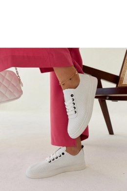 Białe trampki na eko-skórzane Sandrine - Solea Hurtownia odzieży on-line, moda damska, bielizna i obuwie dla kobiet - Matterhorn Solea