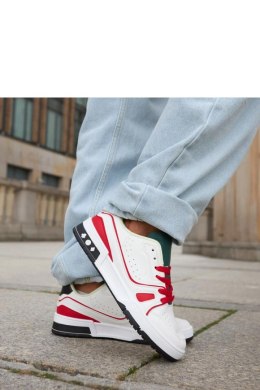 Biało-Czerwone buty z zielonym językiem Archie - Solea Solea