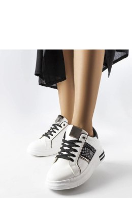 Biało-czarne sneakersy z cyrkoniami Xarles - Solea Solea