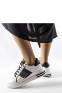 Biało-czarne sneakersy z cyrkoniami Xarles - Solea Solea Biało-czarne sneakersy z cyrkoniami Xarles - Solea Solea