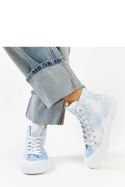 Błękitne wysokie materiałowe trampki Raissa - Solea Solea Błękitne wysokie materiałowe trampki Raissa - Solea Solea