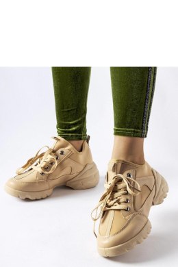 Ciemnobeżowe sneakersy z elastyczną cholewką Abal - Solea Solea