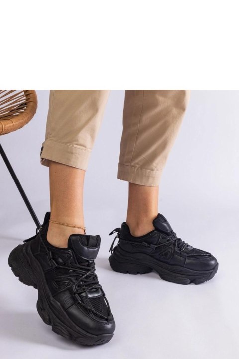 Czarne sneakersy sportowe damskie Ivett - Solea Solea Czarne sneakersy sportowe damskie Ivett - Solea Solea