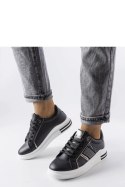 Czarne sneakersy zdobione cyrkoniami Xarles - Solea Solea Czarne sneakersy zdobione cyrkoniami Xarles - Solea Solea