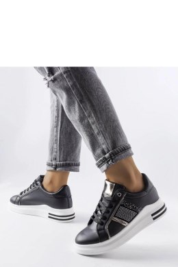 Czarne sneakersy zdobione cyrkoniami Xarles - Solea Solea