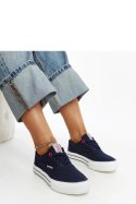 Granatowe damskie trampki na grubej podeszwie CROSS JEANS - Solea Solea Granatowe damskie trampki na grubej podeszwie CROSS JEANS - Solea Solea