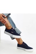 Granatowe damskie trampki na grubej podeszwie CROSS JEANS - Solea Solea Granatowe damskie trampki na grubej podeszwie CROSS JEANS - Solea Solea
