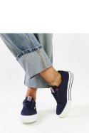 Granatowe damskie trampki na grubej podeszwie CROSS JEANS - Solea Solea Granatowe damskie trampki na grubej podeszwie CROSS JEANS - Solea Solea