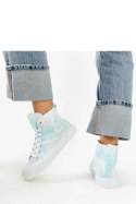 Niebieskie wysokie materiałowe trampki Raissa - Solea Solea Niebieskie wysokie materiałowe trampki Raissa - Solea Solea
