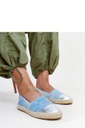 Niebiesko-srebrne błyszczące espadryle Surana - Solea Solea Niebiesko-srebrne błyszczące espadryle Surana - Solea Solea