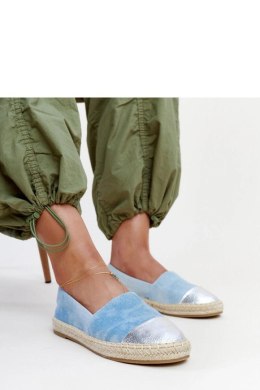 Niebiesko-srebrne błyszczące espadryle Surana - Solea Solea