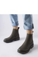 Zielone botki damskie Detis - Solea Solea Zielone botki damskie Detis - Solea Solea
