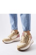 Beżowo-różowe sportowe sneakersy Delid - Solea Solea Beżowo-różowe sportowe sneakersy Delid - Solea Solea