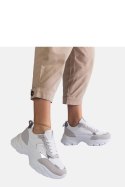 Białe sneakersy na masywnej podeszwie Torreza - Solea Solea Białe sneakersy na masywnej podeszwie Torreza - Solea Solea