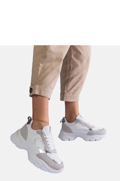 Białe sneakersy na masywnej podeszwie Torreza - Solea Solea Białe sneakersy na masywnej podeszwie Torreza - Solea Solea