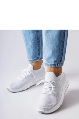 Białe sneakersy zdobione srebrną nitką Randolph - Solea Solea