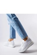Białe sneakersy zdobione srebrną nitką Randolph - Solea Solea Białe sneakersy zdobione srebrną nitką Randolph - Solea Solea