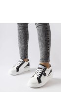 Biało-czarne sneakersy ze srebrnym akcentem Via - Solea Solea Biało-czarne sneakersy ze srebrnym akcentem Via - Solea Solea