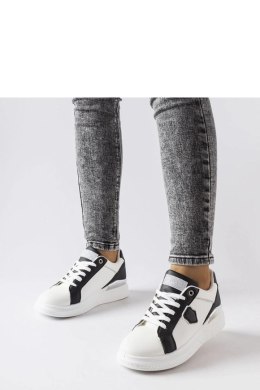 Biało-czarne sneakersy ze srebrnym akcentem Via - Solea Solea