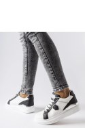Biało-czarne sneakersy ze srebrnym akcentem Via - Solea Solea Biało-czarne sneakersy ze srebrnym akcentem Via - Solea Solea