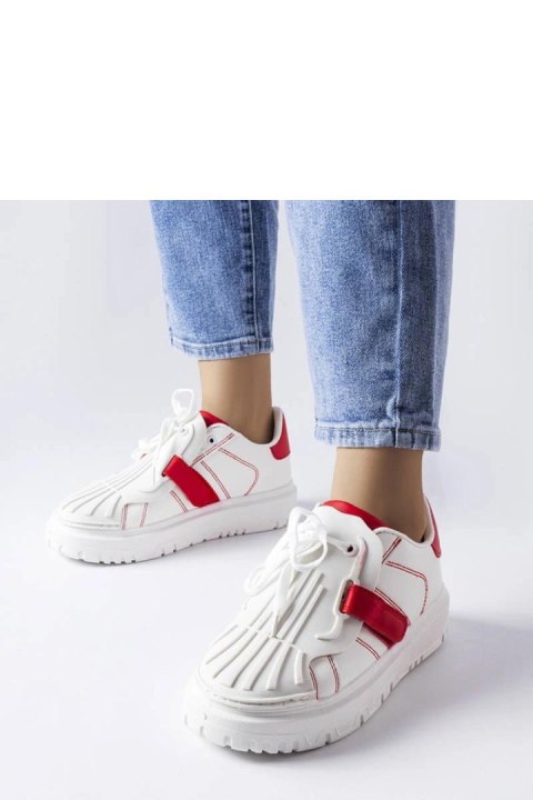 Biało-czerwone sneakersy na platformie Binet - Solea Solea Biało-czerwone sneakersy na platformie Binet - Solea Solea