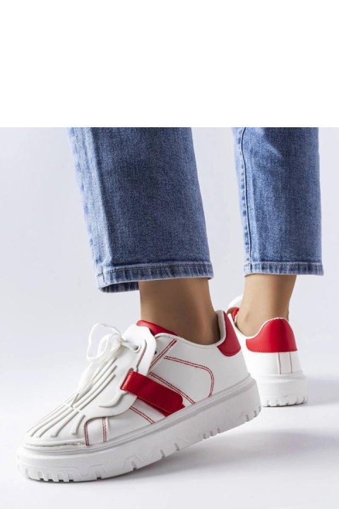 Biało-czerwone sneakersy na platformie Binet - Solea Solea Biało-czerwone sneakersy na platformie Binet - Solea Solea
