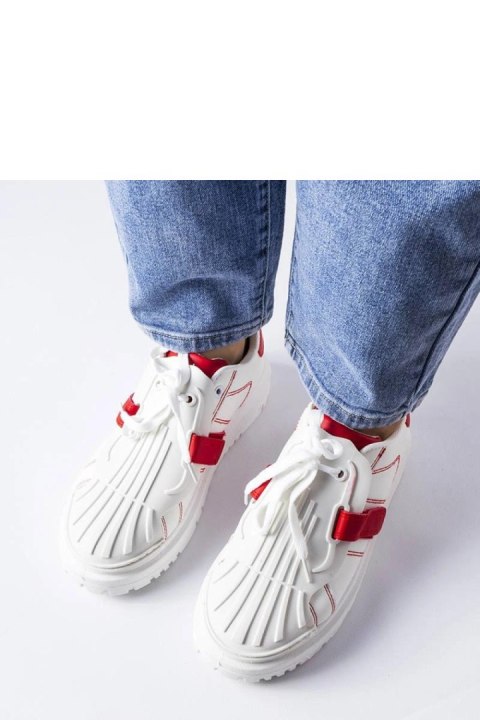 Biało-czerwone sneakersy na platformie Binet - Solea Solea Biało-czerwone sneakersy na platformie Binet - Solea Solea