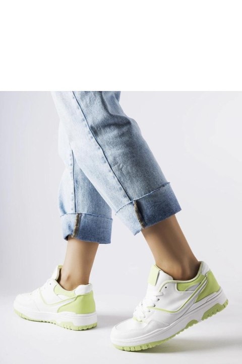 Biało-zielone sneakersy Barrette - Solea Solea Biało-zielone sneakersy Barrette - Solea Solea