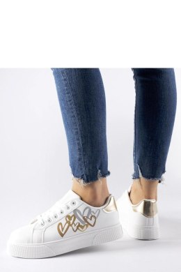 Biało-złote sneakersy na platformie Montclair - Solea Solea