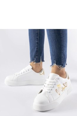 Biało-złote sneakersy na platformie Montclair - Solea Solea