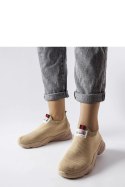 Ciemnobeżowe wsuwane buty sportowe damskie Greco - Solea Solea Ciemnobeżowe wsuwane buty sportowe damskie Greco - Solea Solea
