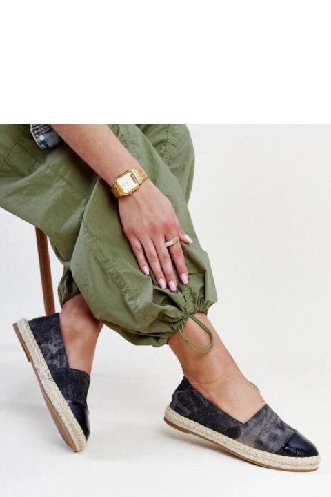 Czarne błyszczące espadryle Surana - Solea Solea Czarne błyszczące espadryle Surana - Solea Solea