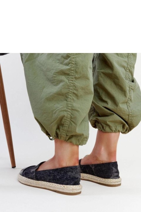 Czarne błyszczące espadryle Surana - Solea Solea Czarne błyszczące espadryle Surana - Solea Solea