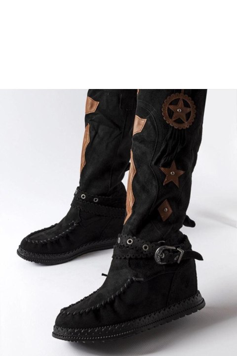 Czarne kozaki w stylu boho Putignano - Solea Solea Czarne kozaki w stylu boho Putignano - Solea Solea